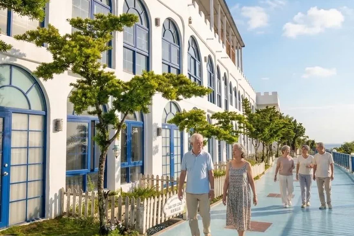 太平洋莊園觀海平台與白色建築外觀